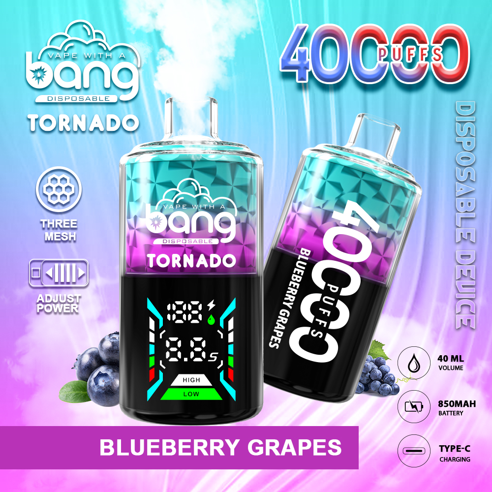 Bang Tornado 40000 Vape Pen - 40000 Puffs with 850mAh Battery and 40ml E-Liquid