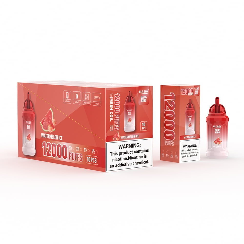 ELFBOX BK12000 12000 Puffs Rechargeable Disposable Vape - Mesh Coil, 23ml E-liquid, 0%/2%/3%/5% Nicotine