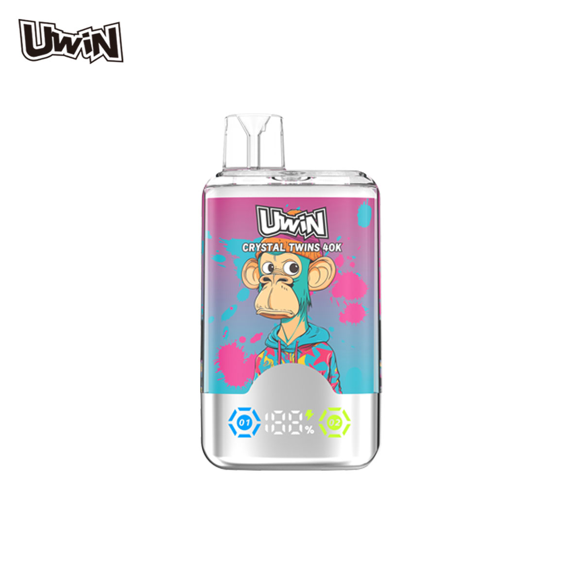 Uwin Crystal Twins 40000 Puffs Electronic Vape with 32ml Capacity and 10 Flavors | Mesh Coil & Type-C Port