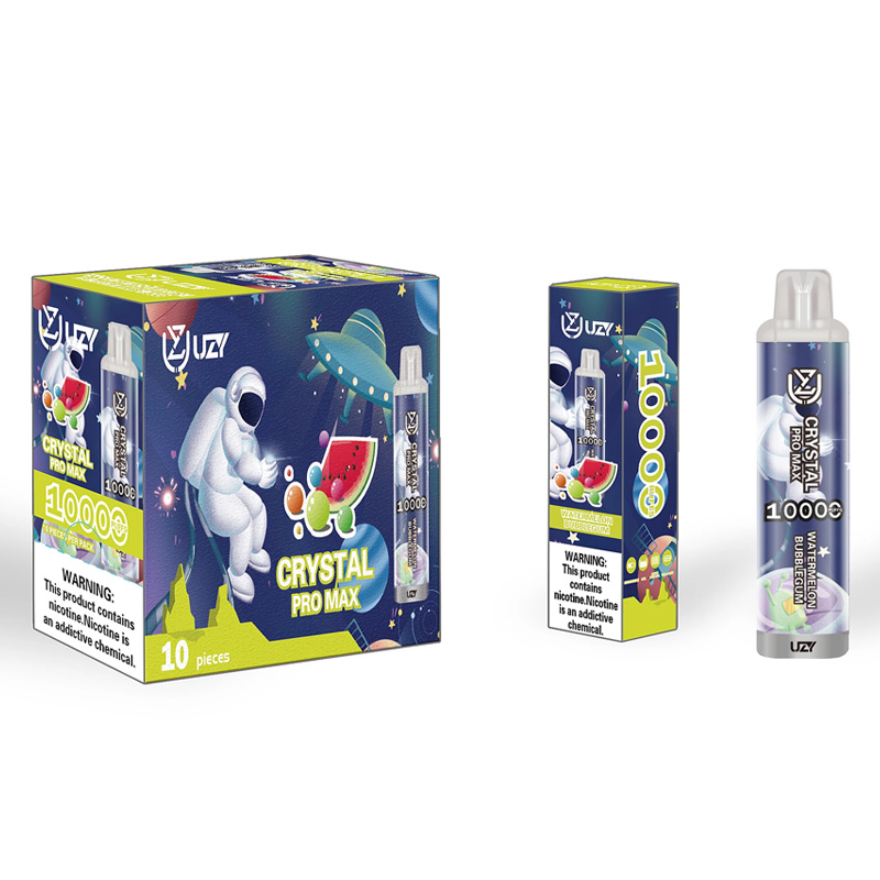 Uzy Crystal Pro Max 10000 Puffs Vape - 16ml Liquid Capacity, 650mAh Battery, Mesh Coil, RGB Design