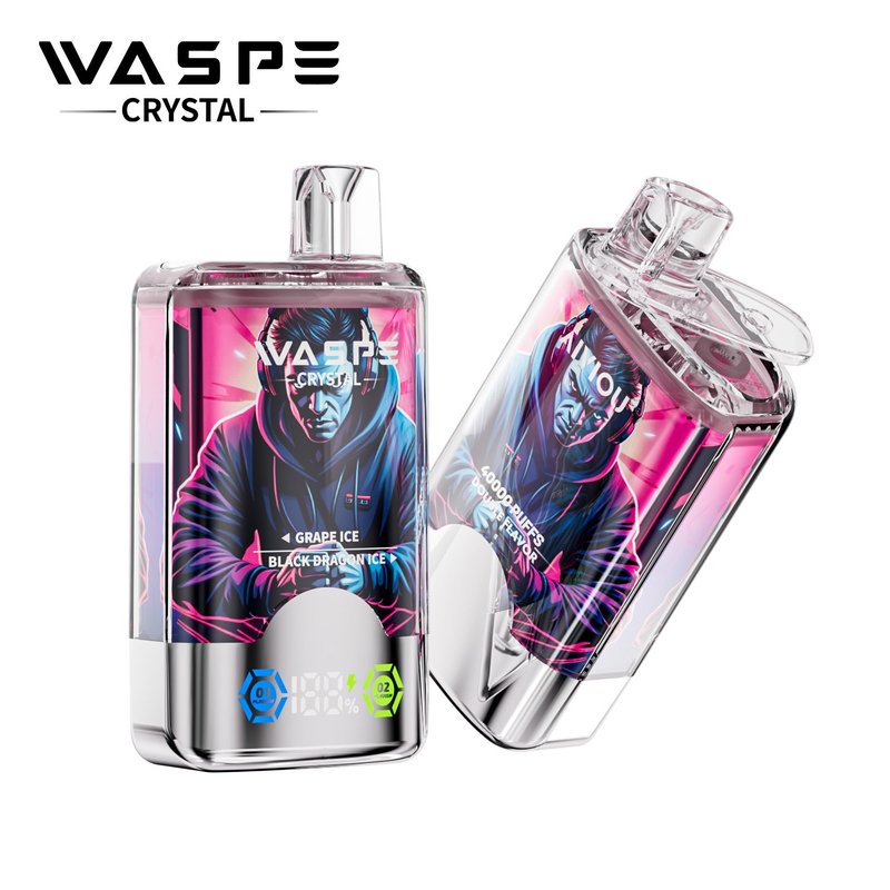 Waspe Crystal 40000 Disposable Vape - 40000 Puffs, Dual Flavor, 12 Exciting Flavors, 850mAh Battery