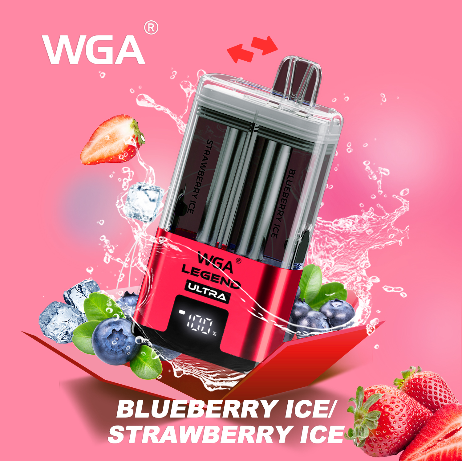 Wga Crystal Legend Ultra 30000 - Dual-Flavor Rechargeable E-Cigarette with 30,000 Puffs