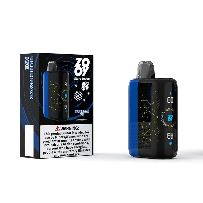 Zooy Stars 30000 Disposable Vape - 30000 Puffs, Dual Mesh Coil, 10 Flavors, Type-C Rechargeable