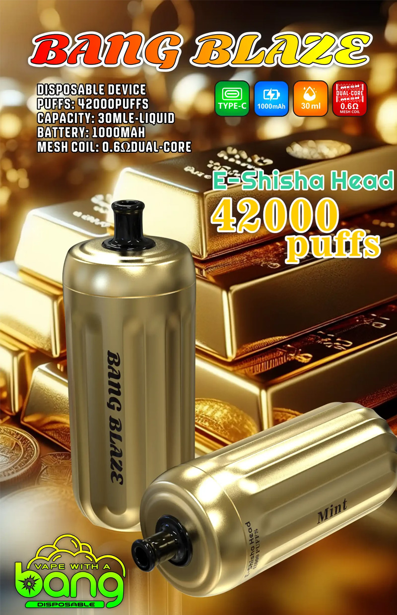 Bang Blaze 42000 Disposable Vape - Up to 42,000 Puffs with 12 Flavors, 30mL E-liquid, 1000mAh Battery